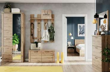 Настенная вешалка Doorset бежевого цвета