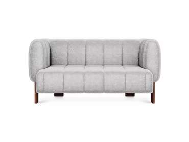 Диван Cassis М светло-серого цвета с коричневыми ножками  
