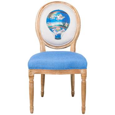 Стул Флесселле с сиденьем и спинкой синего цвета