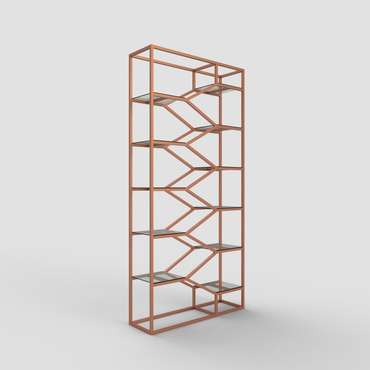 Стеллаж "Aurora" бронза с прозрачным стеклом (2200х1100х300)