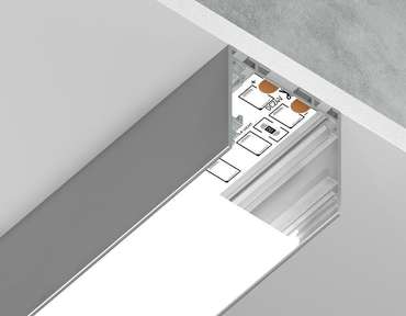 Профиль для ленты Profile System GP2500AL (алюминий, цвет серебро)