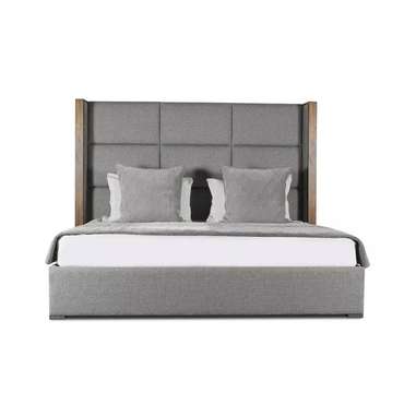 Кровать Berkley Winged Cube Wood 140x200 серого цвета