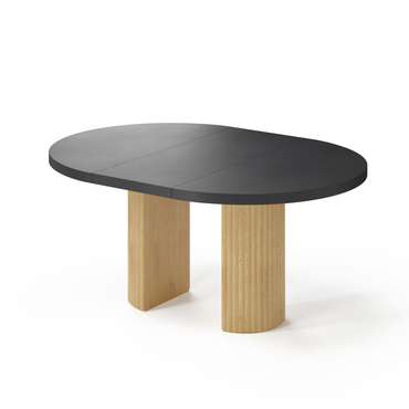 Раздвижной обеденный стол Далим черно-бежевого цвета