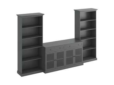 Композиция для гостиной Caprio g3 из дерева и стекла 