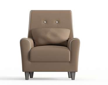 Кресло Мерлин в обивке из велюра бежевого цвета