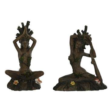 Декоративная фигура Коричневый Yoga Индиец 13 x 6 x 16 cm (2 штук)