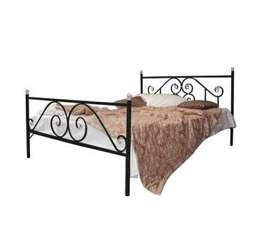 Кованая кровать Камелия 180х200 черного цвета