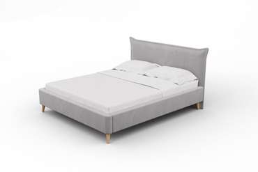 Кровать Олимпия 190x200 на деревянных ножках серого цвета