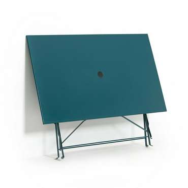 Стол складной прямоугольный из металла Ozevan синего цвета
