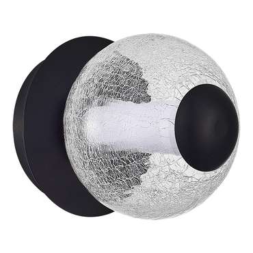 Светильник настенный ST-Luce Черный/Прозрачное кракелированное стекло LED 1*8,5W 3000K PEEK