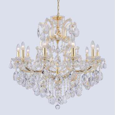 Хрустальная люстра Isabel SP11 Gold/Transparent (металл, цвет золото)