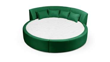 Кровать Индра 220х220 зеленого цвета без подъемного механизма
