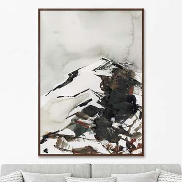 Репродукция картины на холсте Snow mountain peak, 2021г.