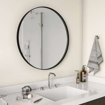 Дизайнерское настенное зеркало Rauntel M в раме черного цвета