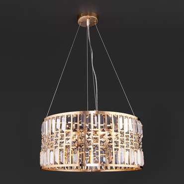 Подвесная люстра с хрусталем 10116/5 золото/прозрачный хрусталь Strotskis Lory