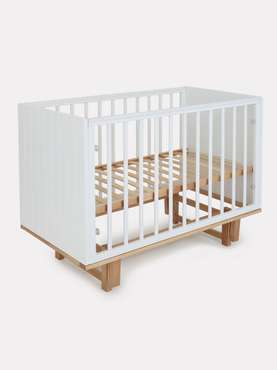 Детская кроватка Bamboo 60х120 белого цвета