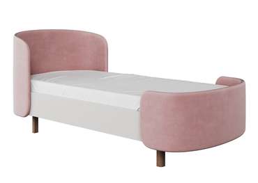 Кровать подростковая Kidi Soft 80х180 бело-розового цвета