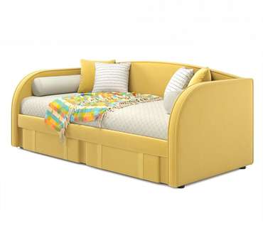 Кровать Elda 90х200 желтого цвета с ортопедическим основанием