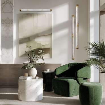 Настенный светильник Sumatra 10412/500 WB (alebastr, цвет белый)