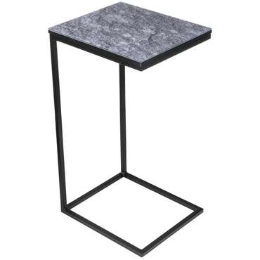 Кофейный столик Геркулес со стеклянной столешницей цвета серый мрамор
