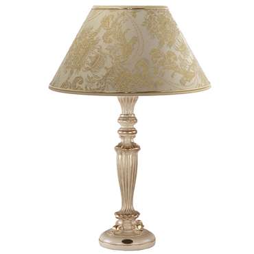 Настольная лампа Богемия бежевого цвета с золотом
