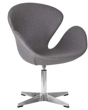Кресло дизайнерское Swan серого цвета