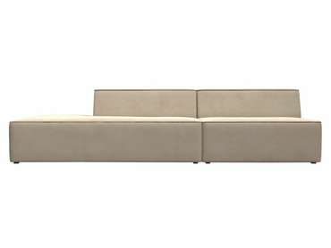 Прямой модульный диван Монс Модерн бежевого цвета левый