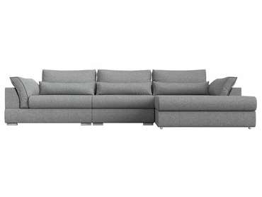 Угловой диван-кровать Пекин Long серого цвета угол правый