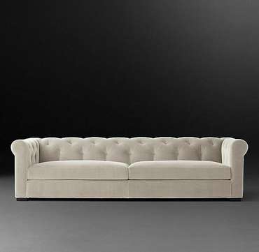 Диван Modena Chesterfield Collection светло-серого цвета