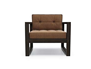 Кресло из рогожки Астер коричневого цвета