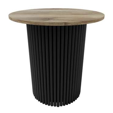 Журнальный стол Trubis Wood S 60 бежево-черного цвета