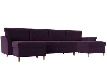 Угловой диван-кровать София фиолетового цвета