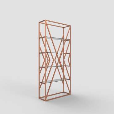 Стеллаж "Marsel" бронзовый с зеркалом (2000х900х300)