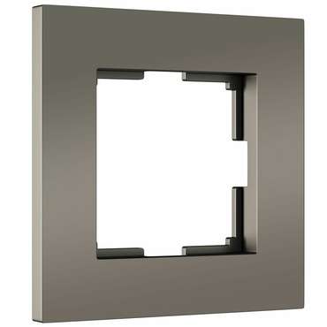 Рамка из пластика на 1 пост Slab бронза матовый W0012963