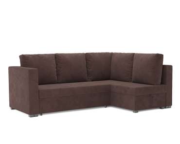 Угловой диван-кровать Мансберг коричневого цвета