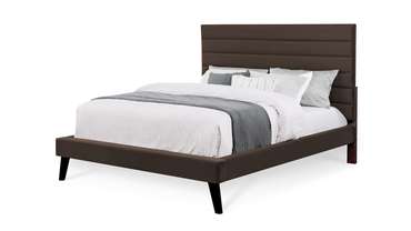 Кровать Сими 140х200 темно-коричневого цвета 