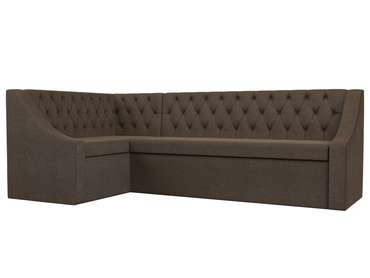 Угловой диван-кровать Мерлин коричневого левый угол