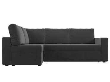 Угловой диван-кровать Оливер серого цвета левый угол