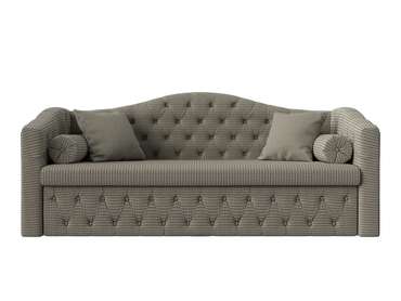 Прямой диван-кровать Мечта серо-бежевого цвета