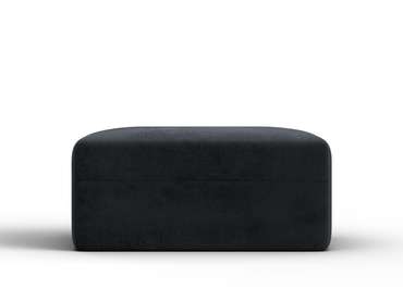 Пуф Лига-060 в обивке из велюра темно-серого цвета