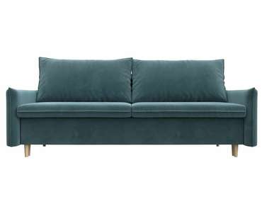 Прямой диван-кровать Хьюстон бирюзового цвета