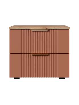 Прикроватная тумба Ингрия Luxe 2 коричневого цвета