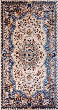 Ковер Silk medina 80x150 бежево-синего цвета