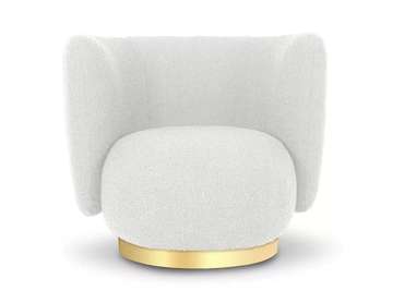 Кресло Lucca белого цвета с золотым основанием