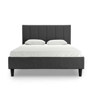 Кровать Джейн 160x200 темно-серого цвета без подъемного механизма