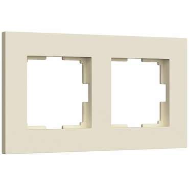 W0022962/ Рамка на 2 поста Slab (айвори матовый) W0022962 Slab айвори матовый