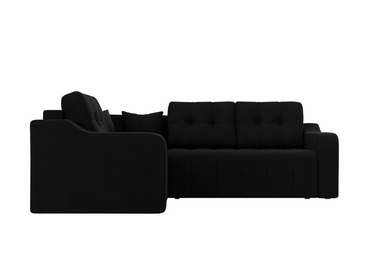 Угловой диван-кровать Кембридж черного цвета левый угол