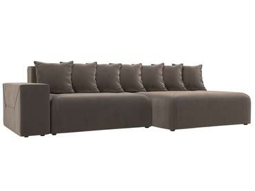 Угловой диван-кровать Кёльн светло-коричневого цвета правый угол