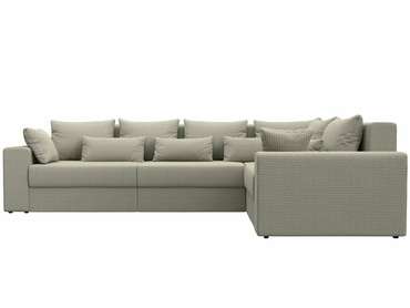 Угловой диван-кровать Майами Long серо-бежевого цвета правый угол