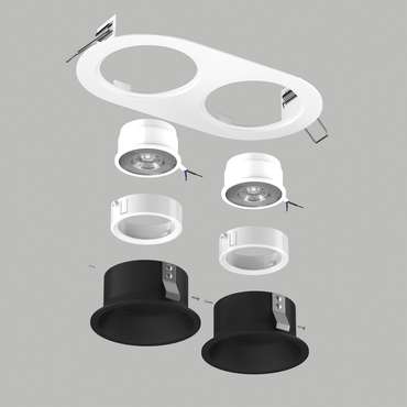 Светильник DOMINO ROUND  под LED модуль/лампу МR16 (214656+214607+214607+214006+214006)